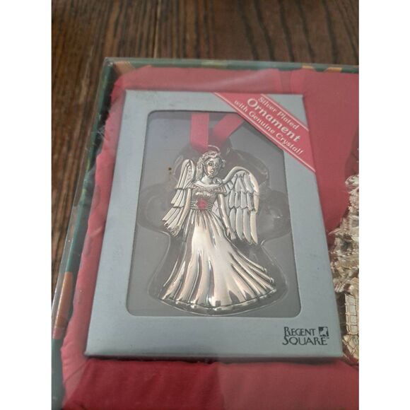 Regent Square Holiday Gift Pack Silver Plated Angel Ornament and Frame Set - Picture 2 of 6